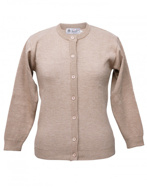 Shop Women pure wool sweater plain heavy camel at Woollen Wear